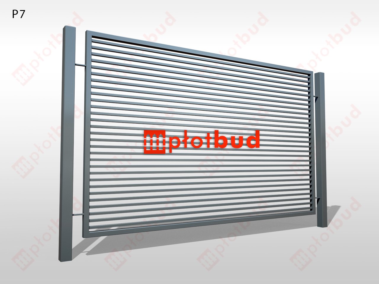 Panel palisadowy metalowy - Typ P7
